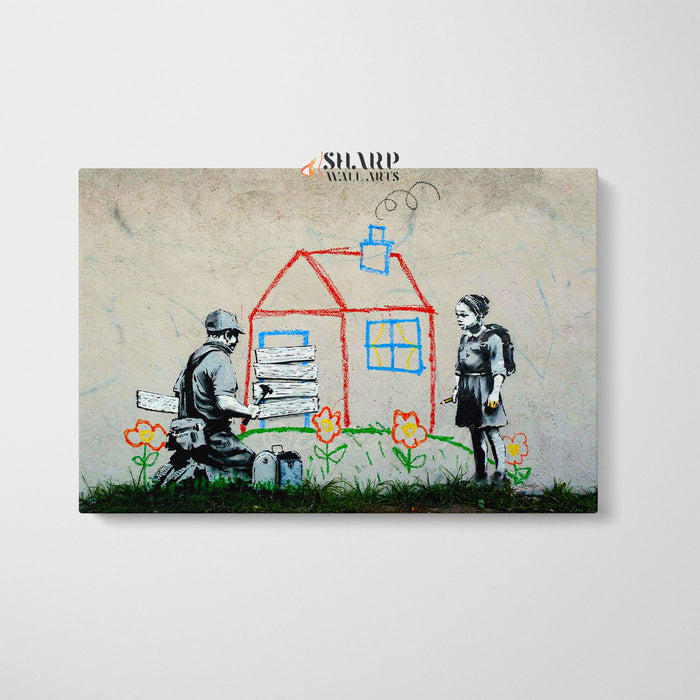 Banksy Crayon For Closure Canvas Wall Art