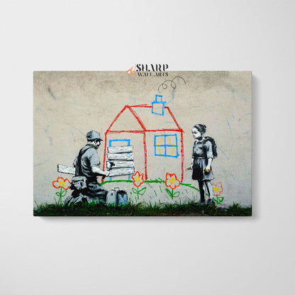 Banksy Crayon For Closure Canvas Wall Art