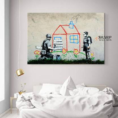 Banksy Crayon For Closure Canvas Wall Art