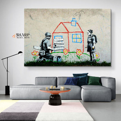 Banksy Crayon For Closure Canvas Wall Art