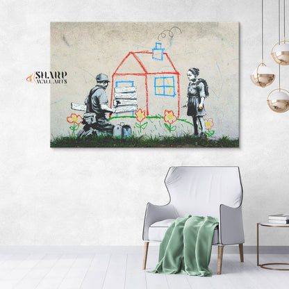 Banksy Crayon For Closure Canvas Wall Art