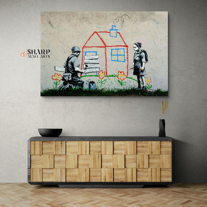 Banksy Crayon For Closure Canvas Wall Art