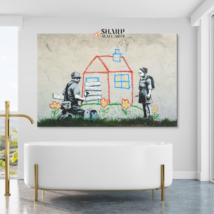 Banksy Crayon For Closure Canvas Wall Art