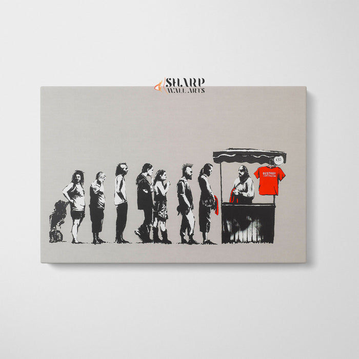 Banksy Destroy Capitalism Canvas Wall Art