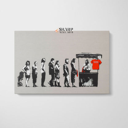 Banksy Destroy Capitalism Canvas Wall Art