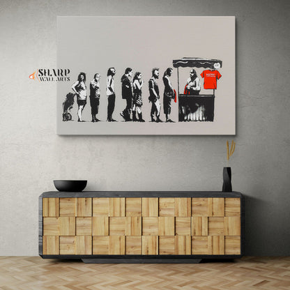 Banksy Destroy Capitalism Canvas Wall Art