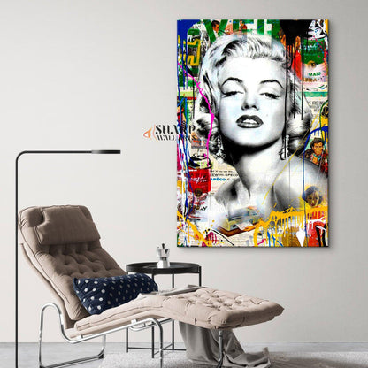 Banksy Marilyn Monroe Canvas Wall Art - SharpWallArts