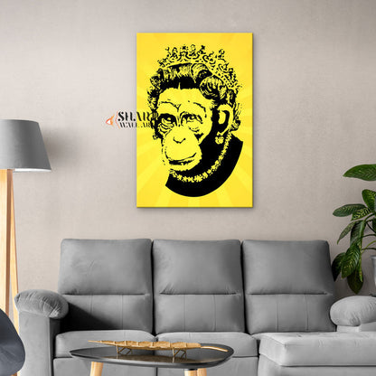 Banksy Monkey Queen Canvas Wall Art