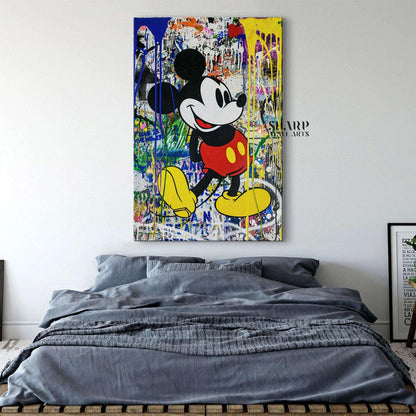 Banksy Mouse Graffiti Wall Art Canvas - SharpWallArts