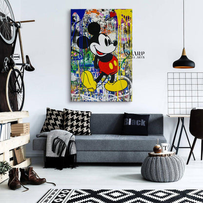 Banksy Mouse Graffiti Wall Art Canvas - SharpWallArts