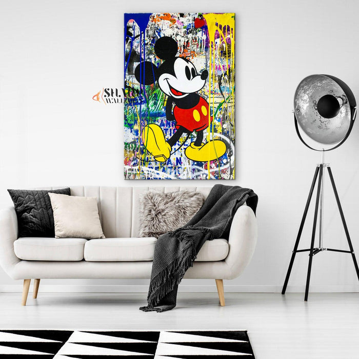 Banksy Mouse Graffiti Wall Art Canvas - SharpWallArts