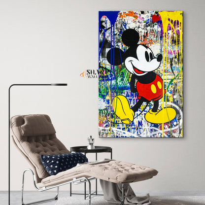 Banksy Mouse Graffiti Wall Art Canvas - SharpWallArts