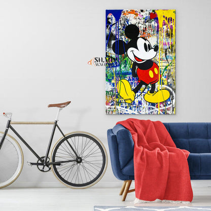 Banksy Mouse Graffiti Wall Art Canvas - SharpWallArts