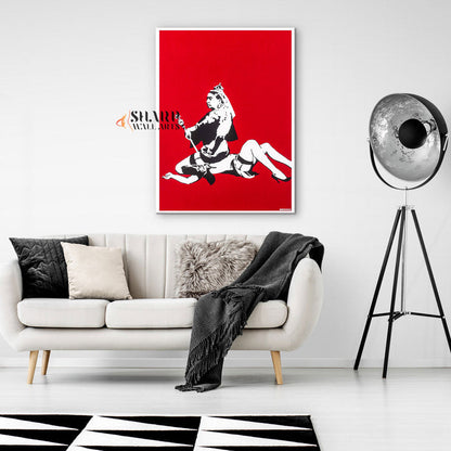 Banksy Queen Victoria Canvas Wall Art
