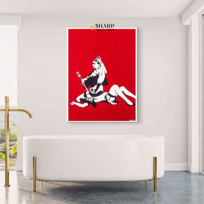 Banksy Queen Victoria Canvas Wall Art