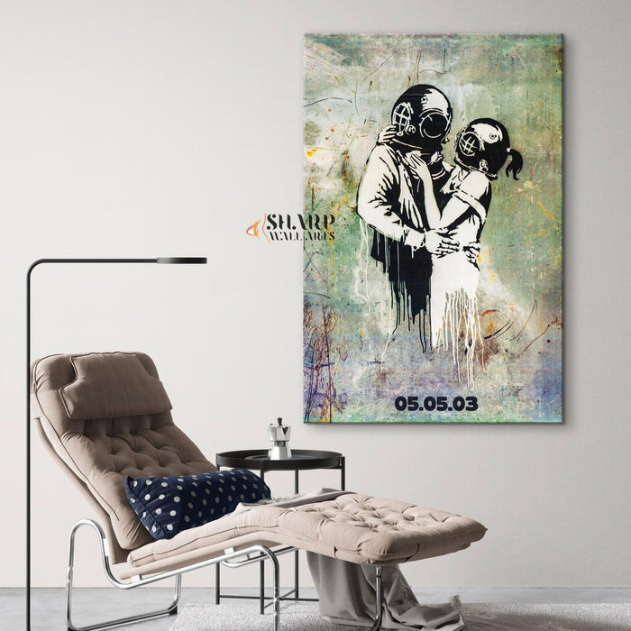 Banksy Think Tank Canvas Wall Art - SharpWallArts