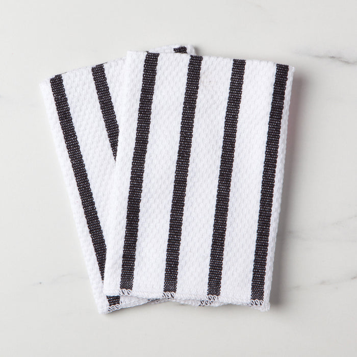 Basketweave Black Dishcloths Set of 2