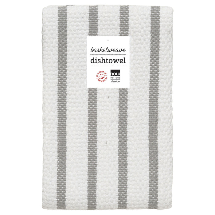 Basketweave London Gray Dishtowel