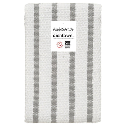 Basketweave London Gray Dishtowel