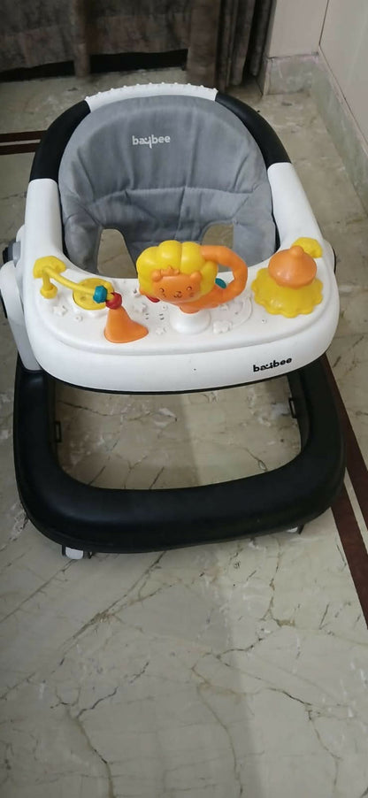 BAYBEE Astro 2-in-1 baby walker – convertible seated & push walker with music, height adjustment & safety features.