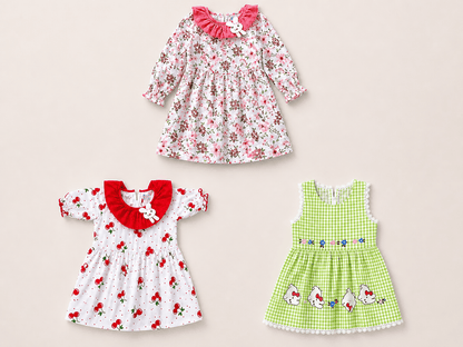 Beautiful Baby Girl Dress/Frock - Set of 3