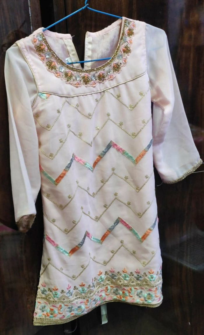 Dress your little one in elegance with our Beautiful Ethnic Wear Suit (Sharara Set), perfect for special occasions and celebrations.