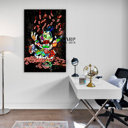 Bitcoin Rich Duck Canvas Wall Art