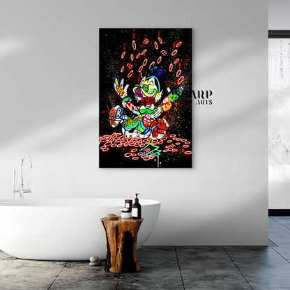 Bitcoin Rich Duck Canvas Wall Art