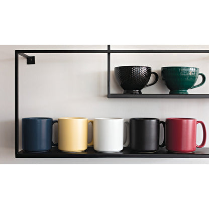 Black Stamped Latte Mug