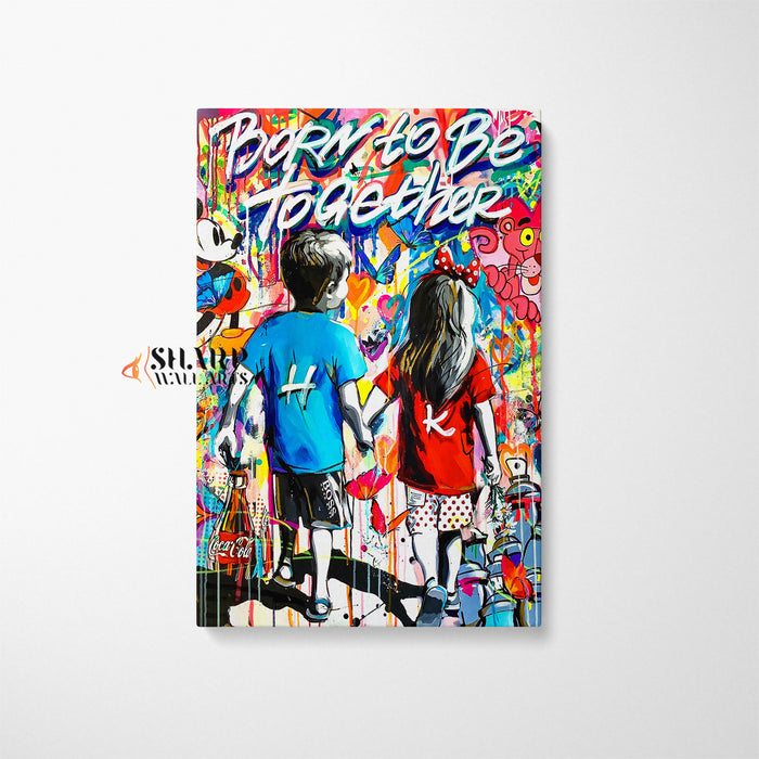 Born To Be Together Canvas Wall Art