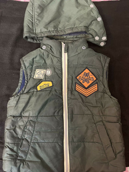 Boy’s Solid Sleeveless Puffer Jacket - PyaraBaby