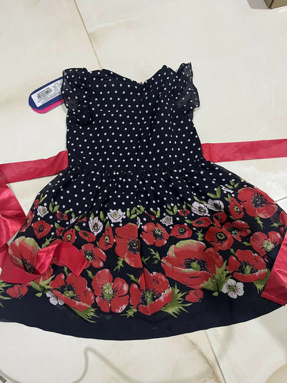 Brand New Dress For Girls(white & Pink) and (Black) Set of 2