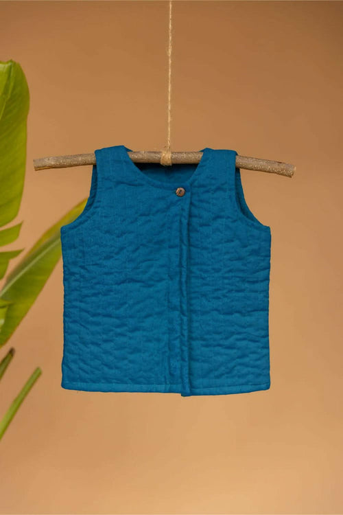 Brimming Blue - Boys Quilted Jacket - PyaraBaby