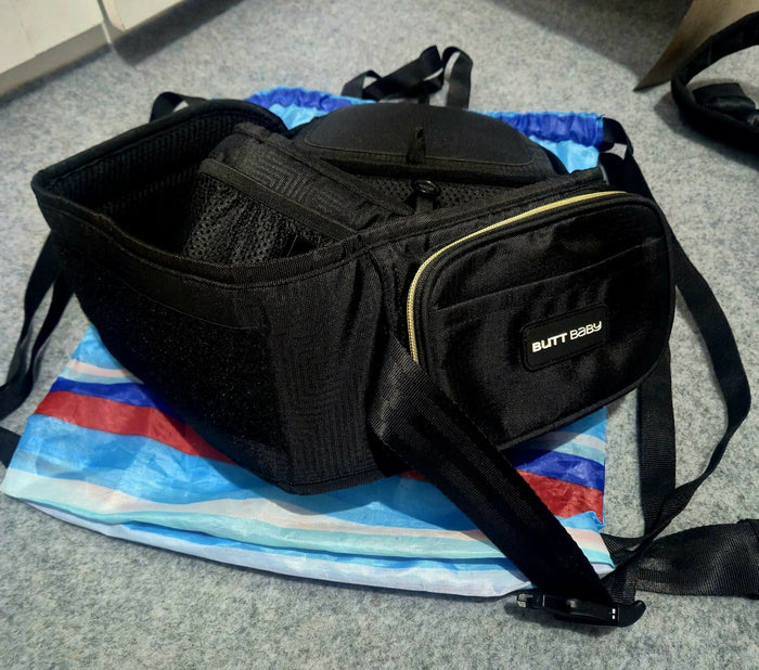 BUTT BABY Carrier Black Gold with Inbuilt Diaper Bag