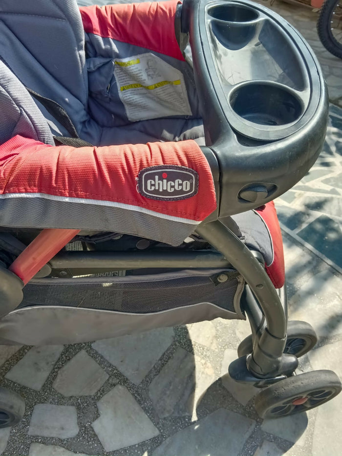 CHICCO CORTINA Baby Stroller/Pram in Almost New condition, available in Udaipur, featuring a comfortable reclining seat, protective canopy, safety harness, smooth wheels, foldable frame, and spacious storage for everyday outings.
