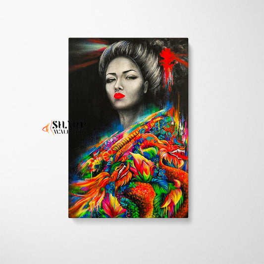 Chinese Woman Portrait Canvas Wall Art