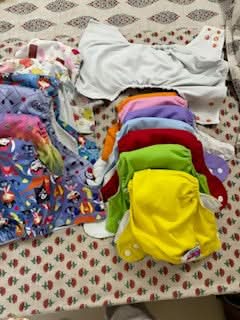 Cloth Diapers set of 13 (6 diapers from Superbottom)  Free Size
