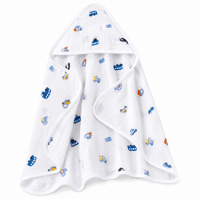 COCOSHELL Muslin Cotton Hooded Towel 70X70 Cm  Single Layer Towel