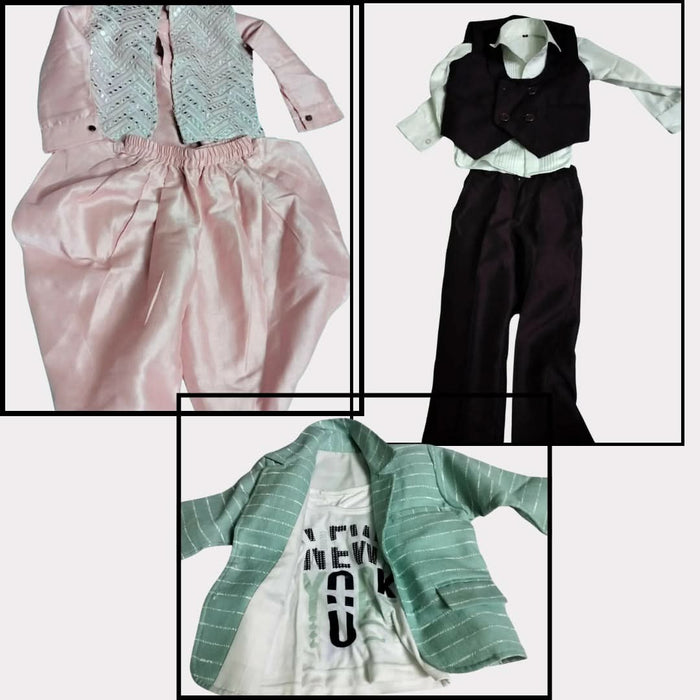 Combo of Over coat with Sleeves, DJ TILLU Inspired Baby Boy Party Wear Dress, Baby Boy Tuxedo - PyaraBaby