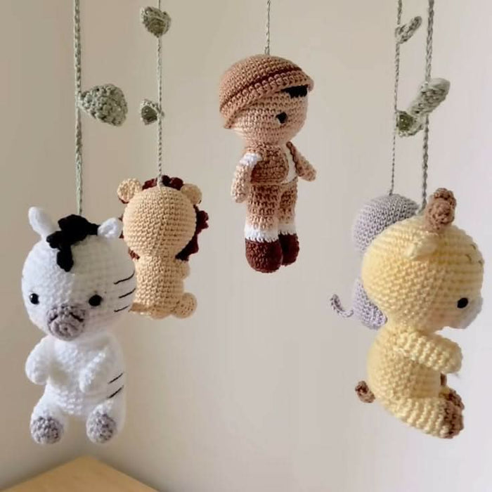 Cot Mobile with Crochet Animals