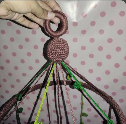 Cot Mobile with Crochet Animals