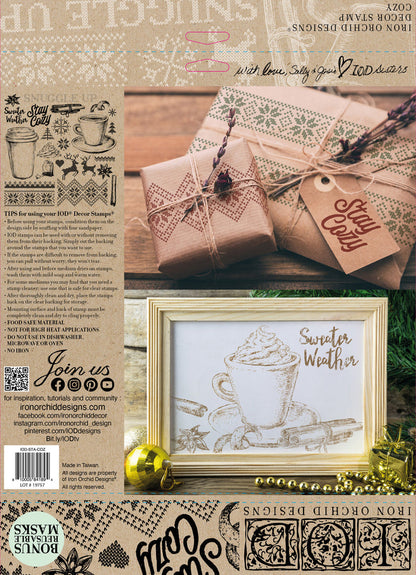 Cozy 12 x 12 decor stamp