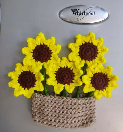 Crocheted sunflowers