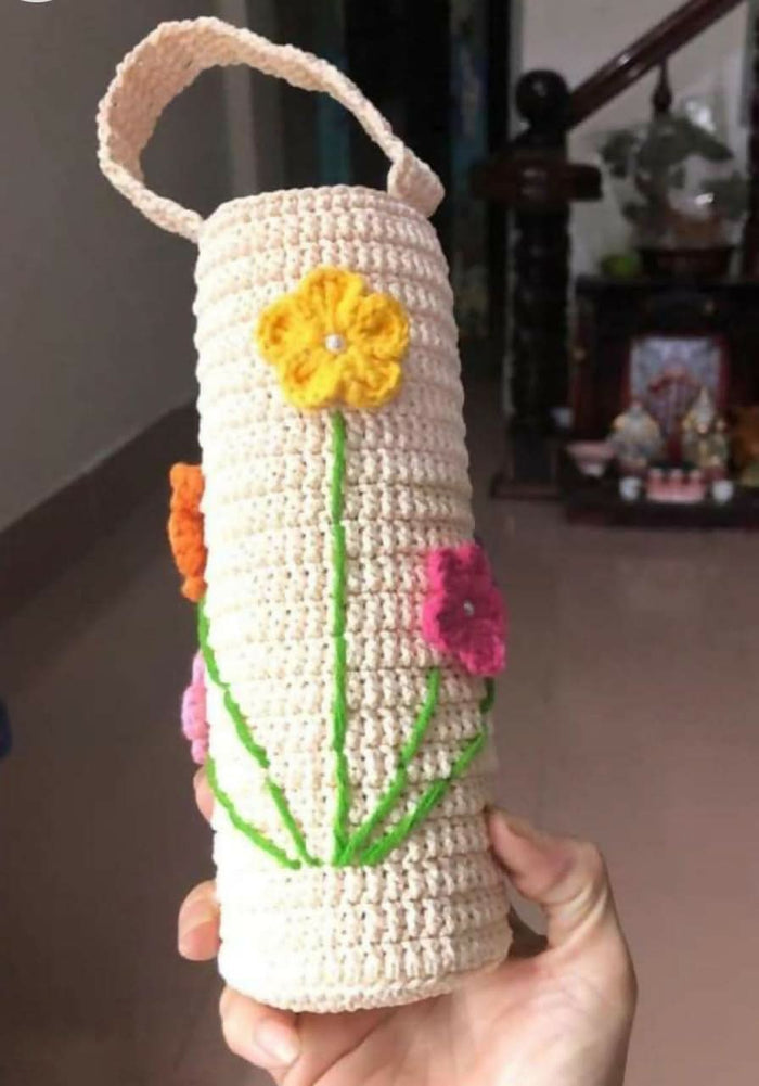 Buy Crochet Handmade Bottle Covers – cozy, cute protection for bottles.