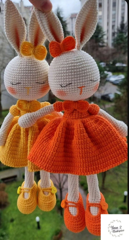 Crochet Rabbit with Frock Softtoy