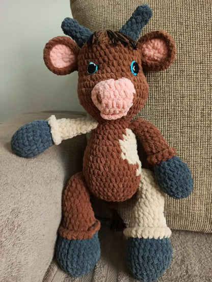 Gift your baby endless cuddles and play with this adorable, hand-crafted Crochet Reindeer Soft Toy—perfect for snuggles and nursery décor!