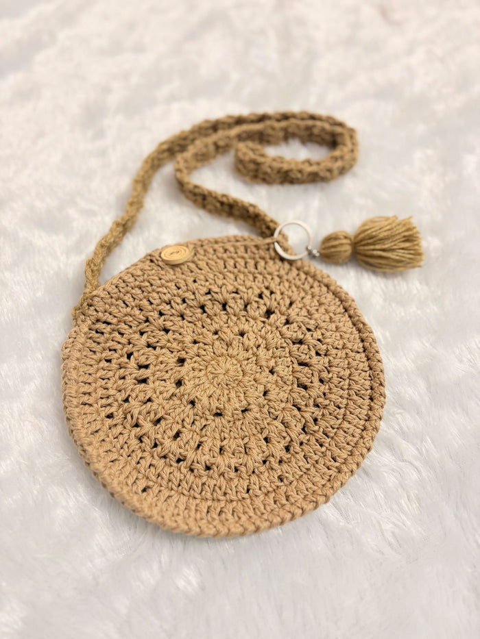 Crochet Round Shaped Sling Bag