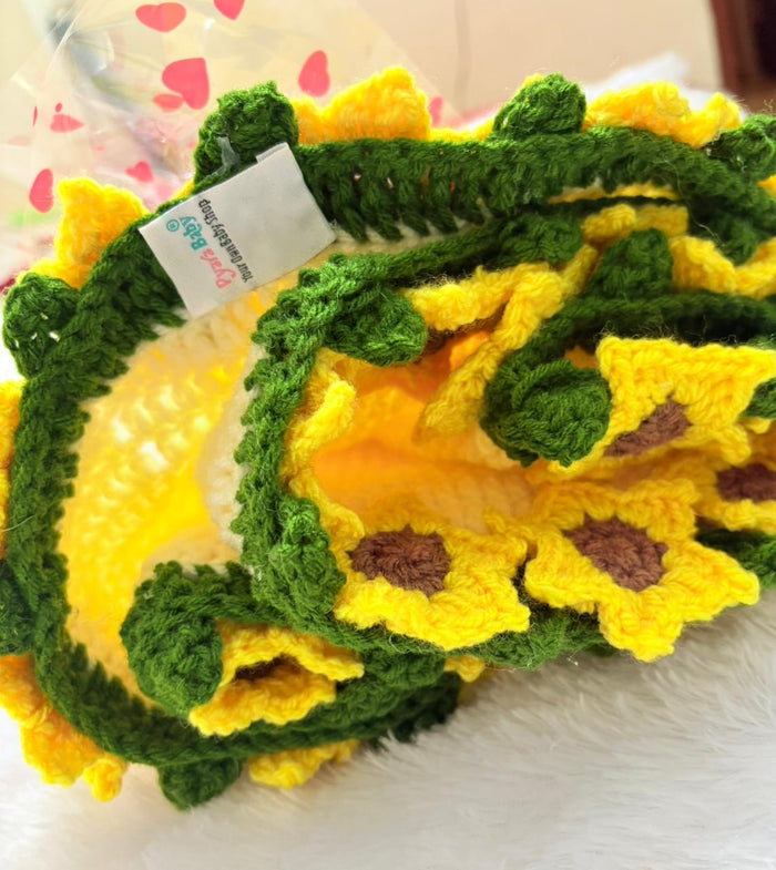 Crochet Sunflower Blanket or Table Mat – Handmade, Soft & Beautiful