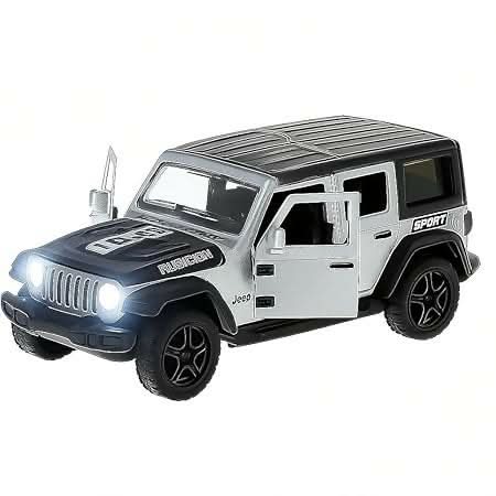 CUBE PLAY Jeep Rubicon Die-Cast Metal Pullback Toy Car – 1:32 Scale