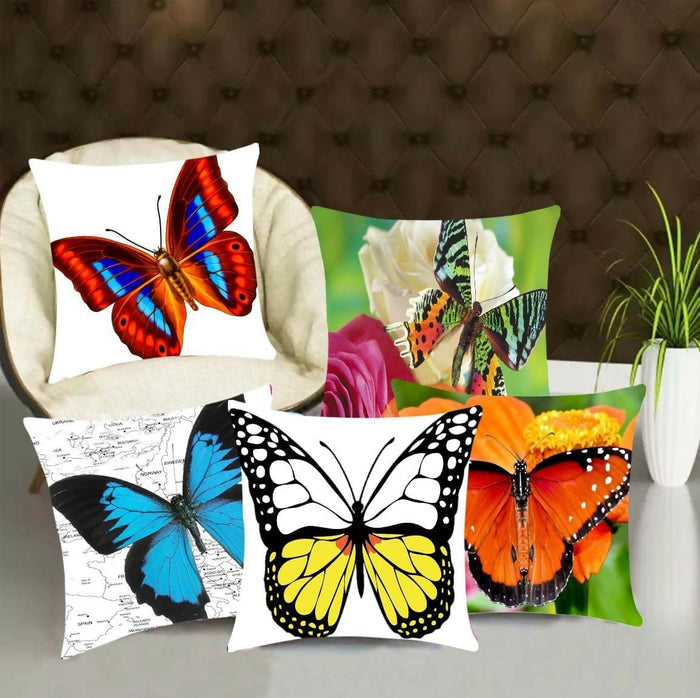 Decorative pillows with butterfly designs